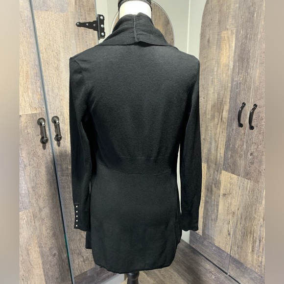 White House Black Market - Black - Long Sleeve Sweater - Gold Buttons - XS - Picture 4 of 8